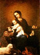 virgin and child with st. Francisco de Zurbaran